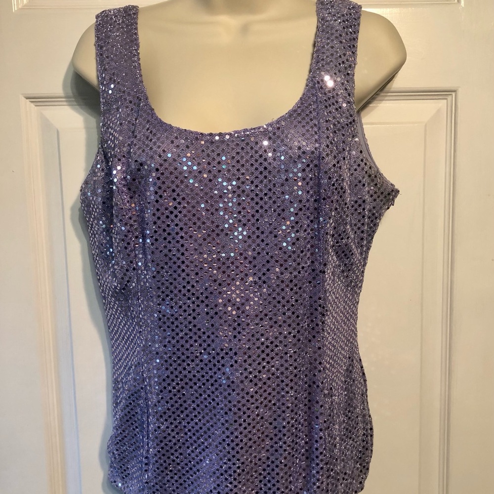 Lavender Sequin Tank Top